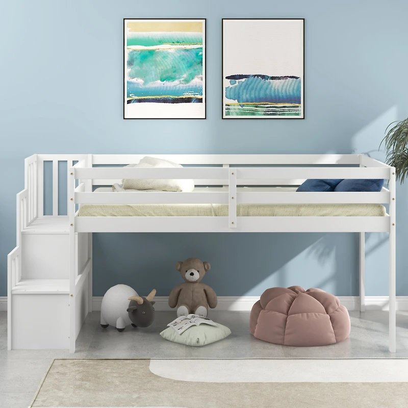 Streamdale Loft Bed With Staircase