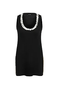 Nocturne Women's Mother of Pearl Beaded Knit Top