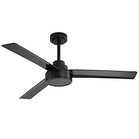 Streamdale 52 Inch Black Ceiling Fan Without Light, High Capacity Dc Motor