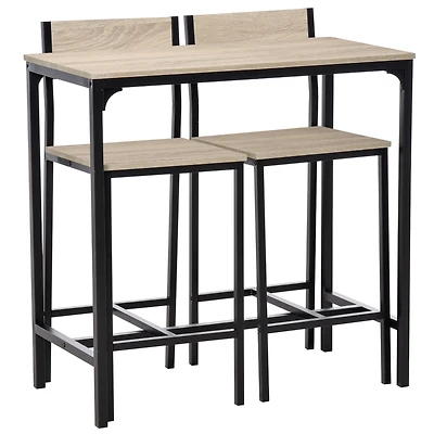 Space-Saving Bar Set Table and Stools for Cozy Spaces