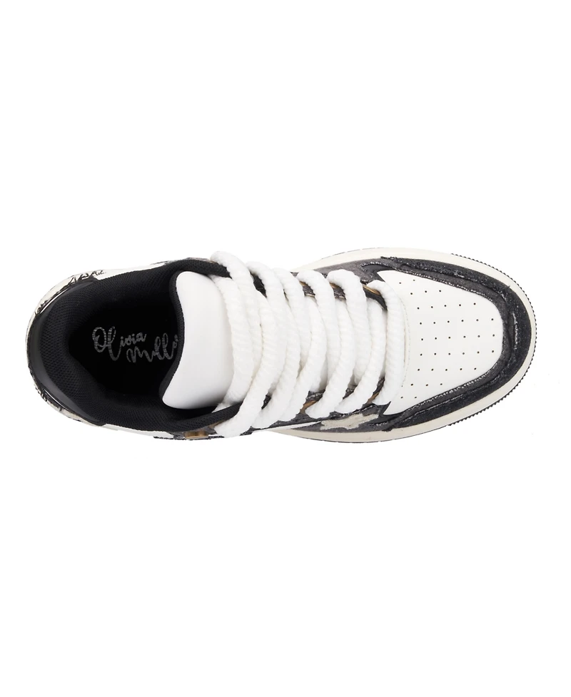 Olivia Miller Women's Stars Low Top Sneakers