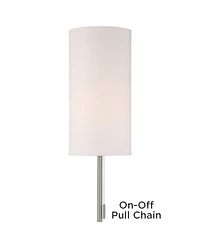 Possini Euro Design Piccolo Modern Floor Lamp with Tray Table 60 1/2" Tall Brushed Nickel White Cylinder Shade for Living Room Bedroom Office Hou