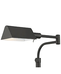 Possini Euro Design Keegan Traditional Pharmacy Floor Lamp 54" Tall Dark Bronze Adjustable Swing Arm Metal Shade for Living Room Reading Bedroom
