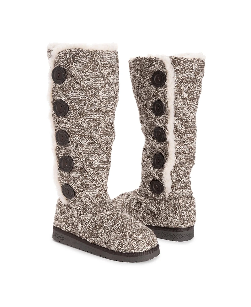 Muk Luks Women's Malena Boots, Stone Lattice, 6