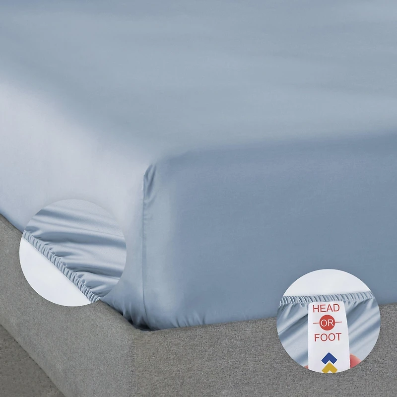 Luxury 1000 Thread Count Bed Sheets Set - 100% Cotton Sateen - Soft
