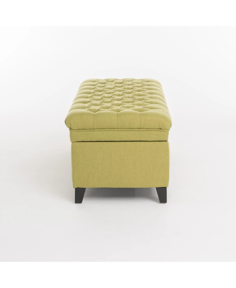 Streamdale Juliana Fabric Storage Ottoman Green, 50" x 20.5" x 18.2