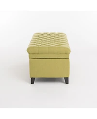 Streamdale Juliana Fabric Storage Ottoman Green, 50" x 20.5" x 18.2