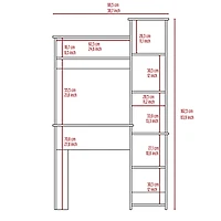 Streamdale Marston 6-Shelf Writing Desk With Built-In Bookcase Wengue