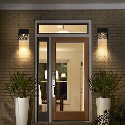 Streamdale 2-Pack Outdoor Transparent Led Crystal Wall Lamp