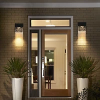 Streamdale 2-Pack Outdoor Transparent Led Crystal Wall Lamp