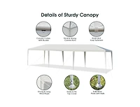 Slickblue 10 x 30 Feet Gazebo Canopy Tent with Connection Stakes and Wind Ropes