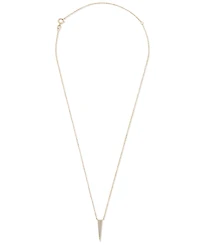 Diamond Pave Spike Pendant Necklace (1/10 ct. t.w.) in 10k Yellow or White Gold, 15" + 2" extender, Created for Macy's