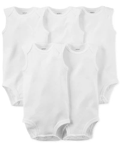 Carter's Baby Boys or Girls Sleeveless Bodysuits, Pack of 5