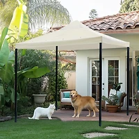 Yescom 10x10Ft Gazebo Top Replacement for beach cabanas for 1 Tier Outdoor Canopy Cover Patio Garden Yard Party White