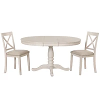 Streamdale Furniture Modern Dining Table Set For 4, Round Table And 4 Kitchen Room Chairs, 5 Piece Kitchen Table