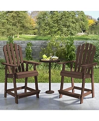 Hdpe Patio Chair with Armrest and Footrest for Indoor Outdoor