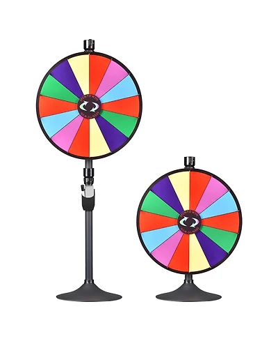 WinSpin 24" Dual Use Prize Wheel Tabletop or Floor Stand Spinning Wheel Carnival Game Tradeshow