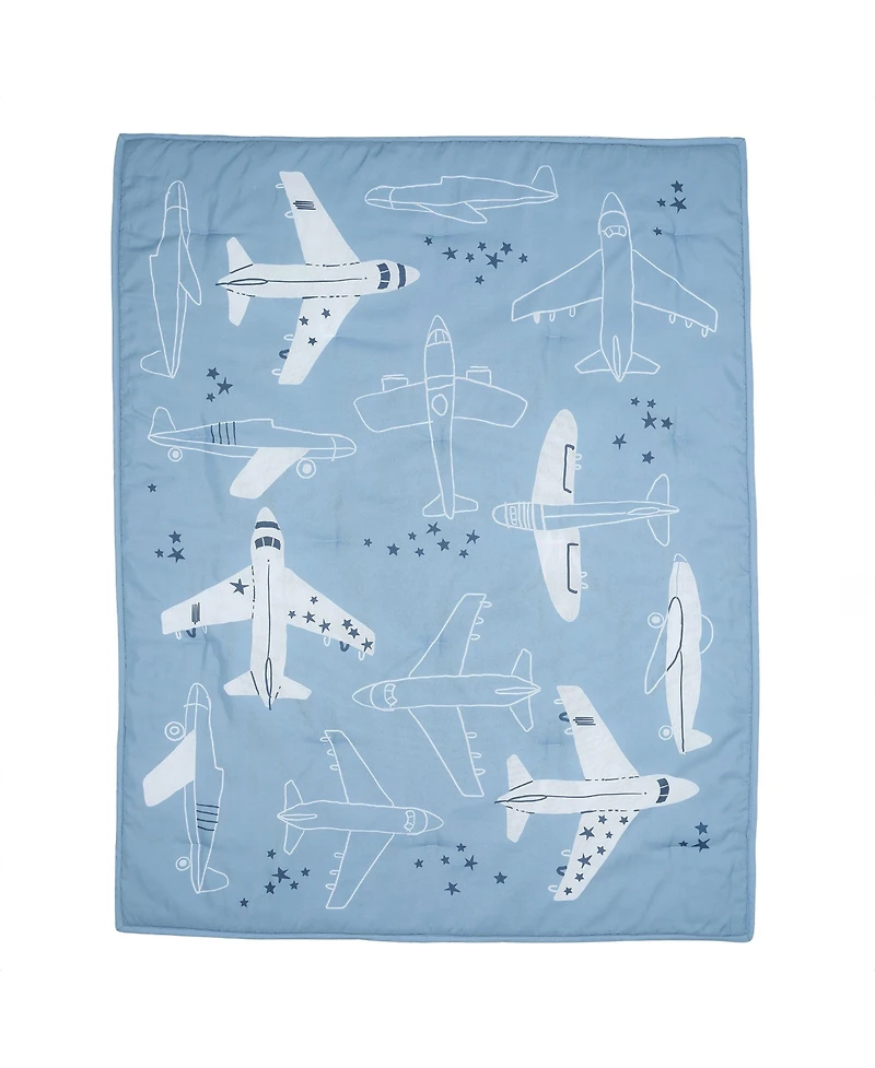 Bedtime Originals Little Aviator 3-Piece Airplane Nursery Baby Crib Bedding Set