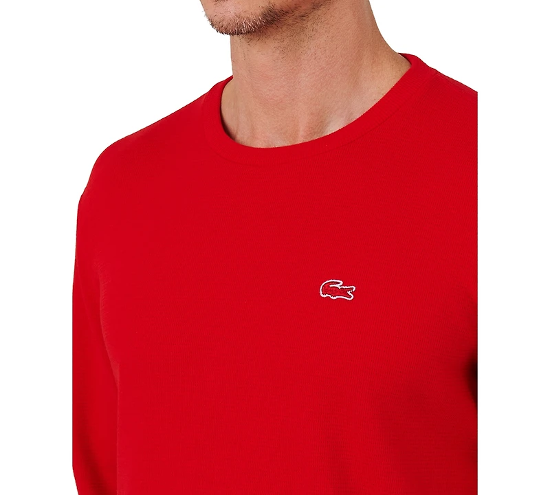 Lacoste Men's Waffle-Knit Thermal Sleep Shirt