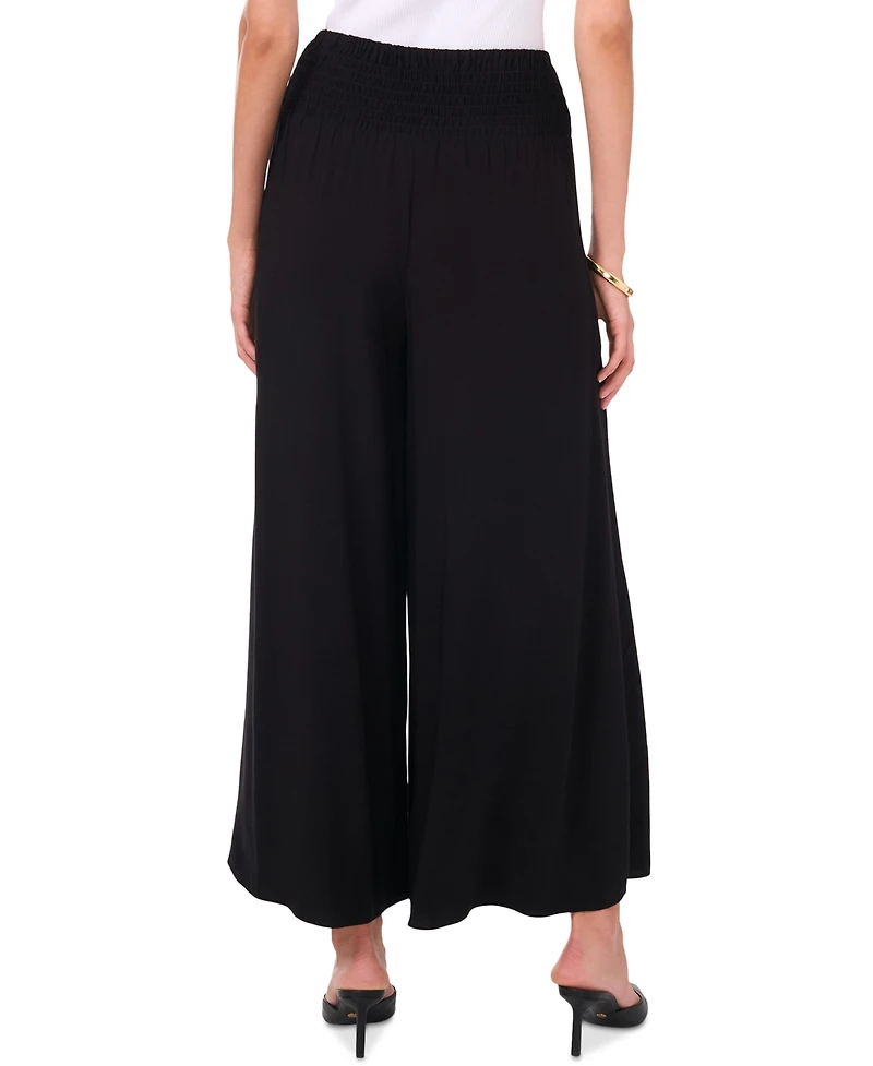 Vince Camuto Women's Smocked-Waist Wide-Leg Pants