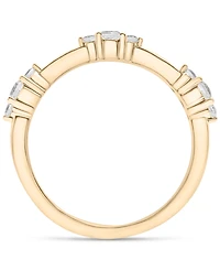 Diamond Tri-Cluster Narrow Stack Band (1/4 ct. t.w.) 10k Gold, Created for Macy's