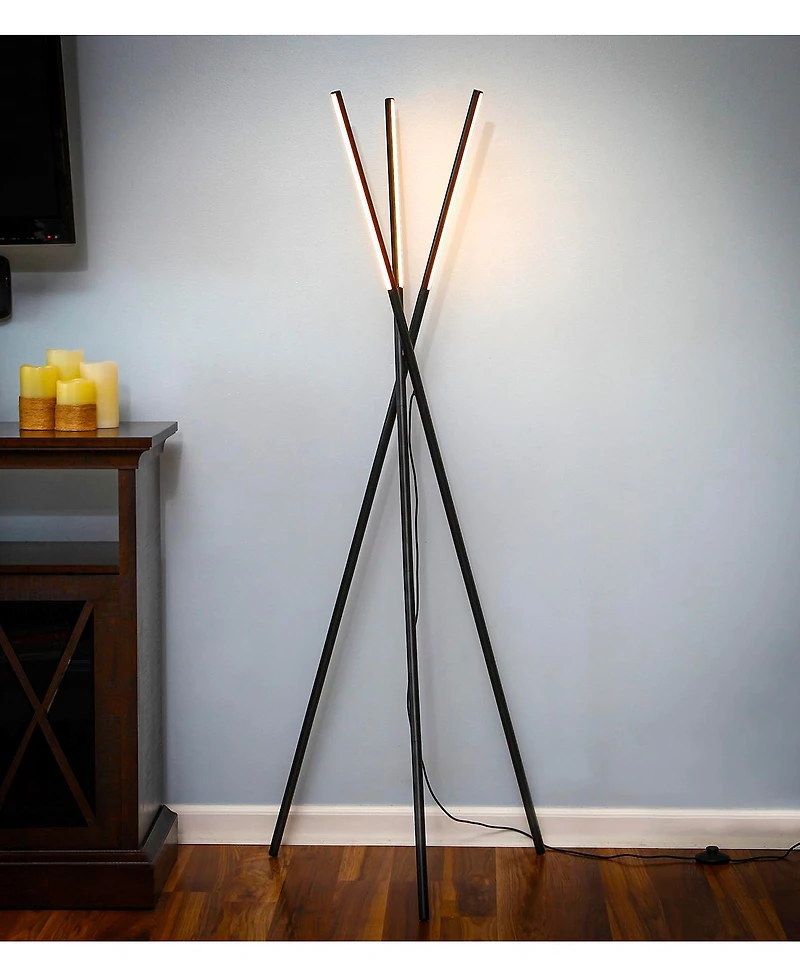 Stix 60" Dimmable Led Modern Tripod Floor Lamp