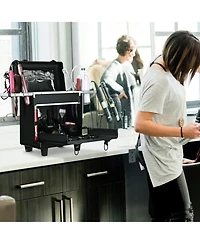 Byootique Pvc Hair Makeup Train Case Baber Salon Clipper Trimmer Tool Appliance Box Black