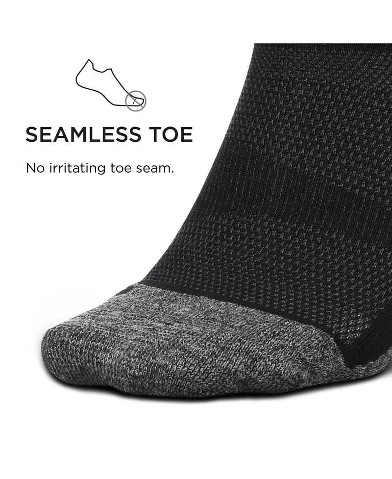 Feetures Men's Elite Light Cushion Mini Crew Sock - Sport with Targeted Compression