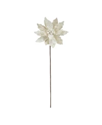Slickblue Velvet PoinSetta Stem With Bead Accents (Set of 6)