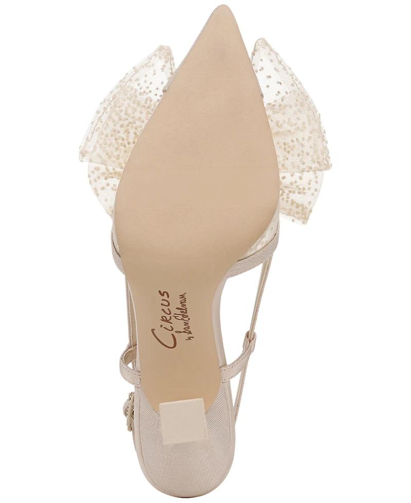 Circus Ny by Sam Edelman Tess Pointed-Toe Slingback Bow Pumps