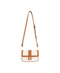 Solid Canvas Flap with Double leather stap.
