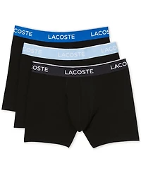 Lacoste Men's 3-Pack Regular Fit Logo Waistband Boxer Briefs