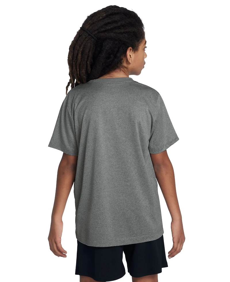 Nike Boys and Girls 6-20 Legend Swoosh-Logo Crewneck Dri-fit T-Shirt
