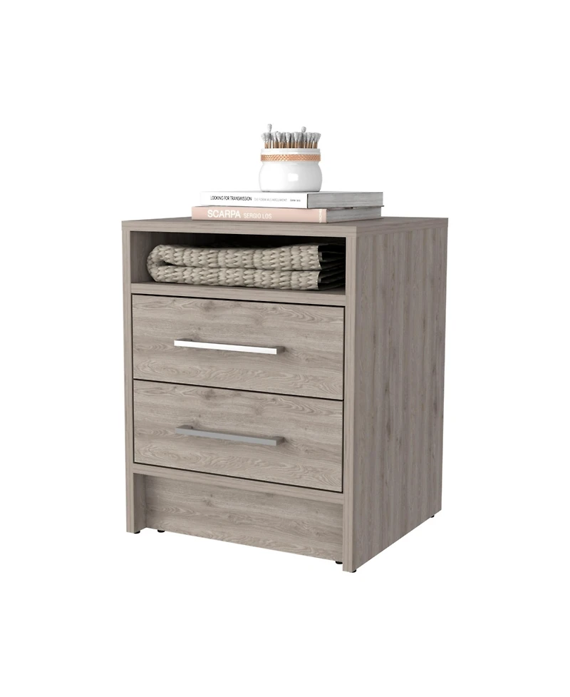 Fm Furniture Philadelphia Nightstand, Two Drawers