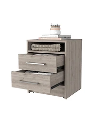 Fm Furniture Philadelphia Nightstand, Two Drawers