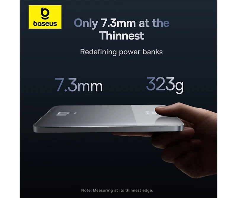 Baseus Blade2 Portable Charger 12000mAh Power Bank 65W Fast-Charging - Blue