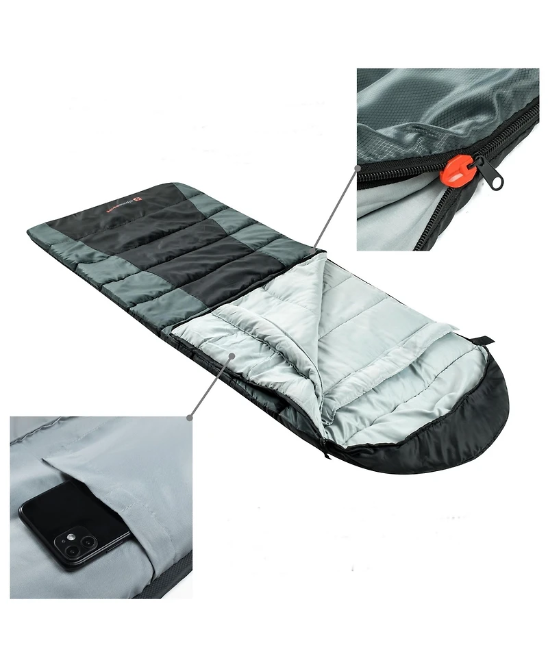 Alpine Swiss Sleeping Bag Adult Waterproof All Season Camping Backpacking Hiking