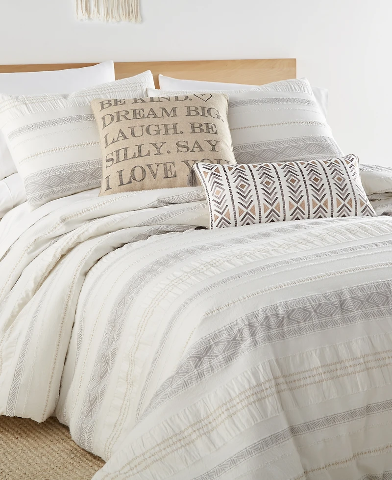 Levtex Pickford Tribal Stripe 3-Pc. Duvet Cover Set, Full/Queen