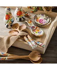 Mackenzie-Childs White Flower Market Spoon Rest