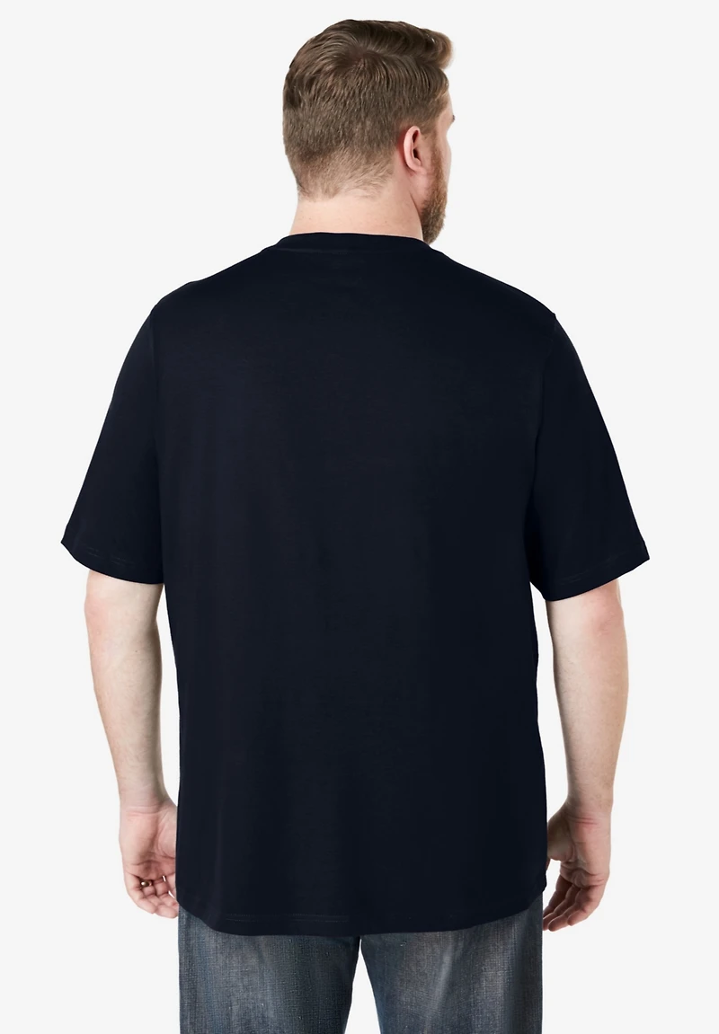 KingSize Big & Tall Shrink-Less Lightweight V-Neck Pocket T-Shirt