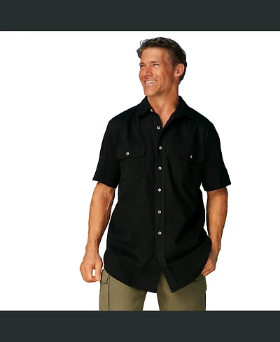 Boulder Creek Big & Tall by KingSize Short Sleeve Denim And Twill Shirt