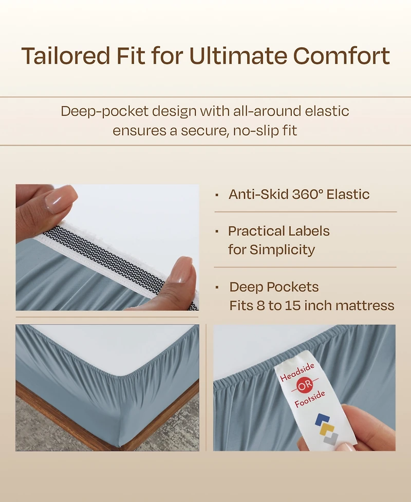 California Design Den Luxury Bed Sheets Set - 800 Thread Count 100% Cotton Sheets, Deep Pocket