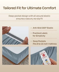 California Design Den Luxury Bed Sheets Set - 800 Thread Count 100% Cotton Sheets, Deep Pocket