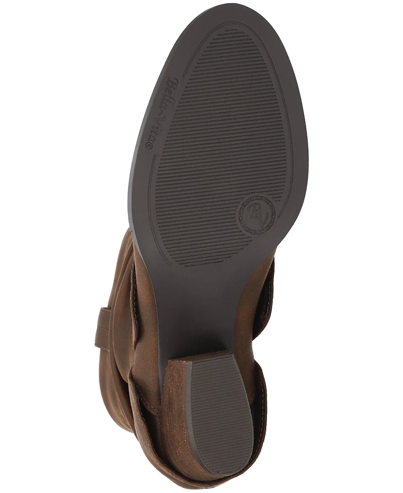 Bella Vita Women's Twyla Slouch Block Heel Ankle Boots