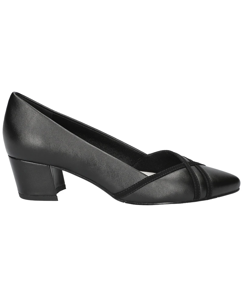 Easy Street Women's Lotus Block Heel Pumps