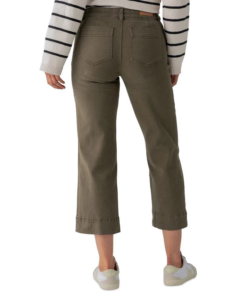 Sanctuary Women's The Marine Mid Rise Cropped Wide-Leg Jeans