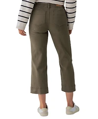 Sanctuary Women's The Marine Mid Rise Cropped Wide-Leg Jeans