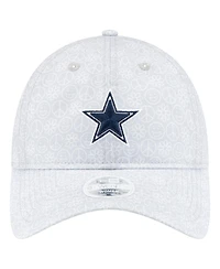 New Era Women's Silver Dallas Cowboys Smiley 9TWENTY Adjustable Hat