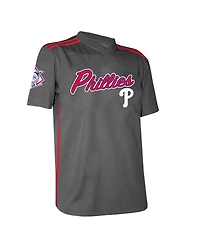 Stitches Big Boys and Girls Charcoal Philadelphia Phillies Team V-Neck Jersey