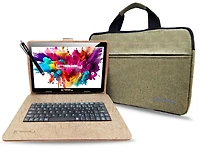 Linsay 10.1" Tablet Octa Core 128GB Premium Business Bundle with Keyboard case and Modern Briefcase Newest Android 14
